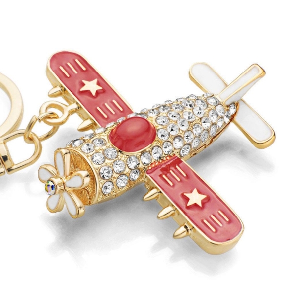Boutique 9 Handbags - Airplane Bag Charm/Keychain Red